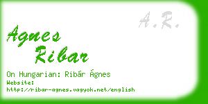 agnes ribar business card