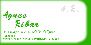 agnes ribar business card